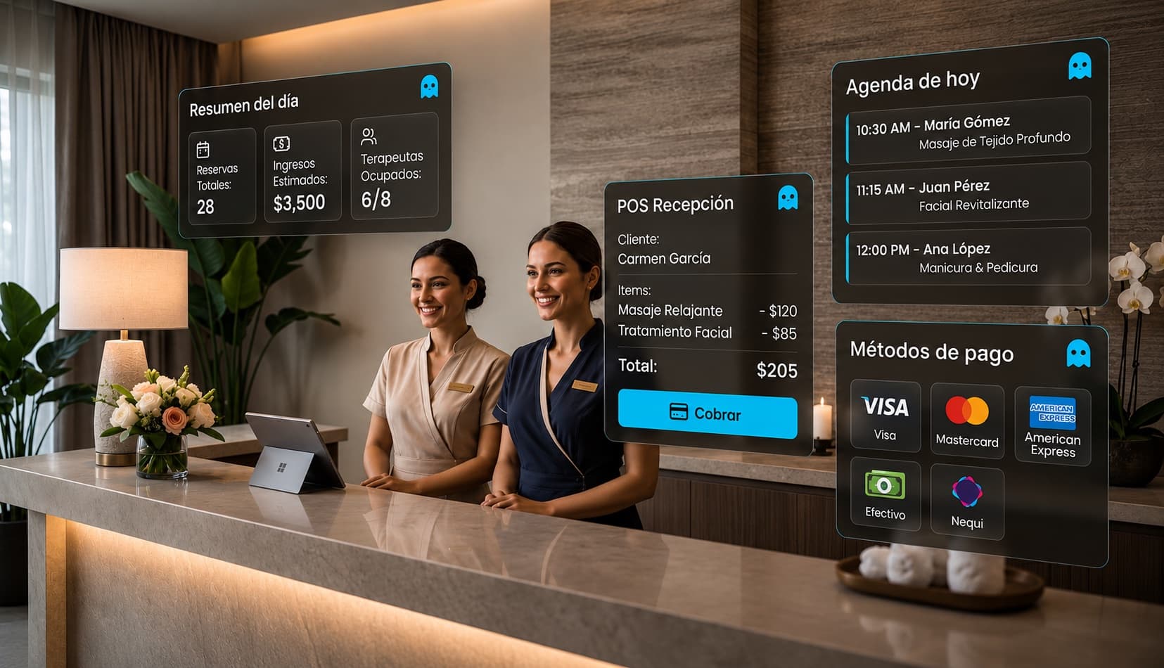 Spa colombiano operando con PhantomApp